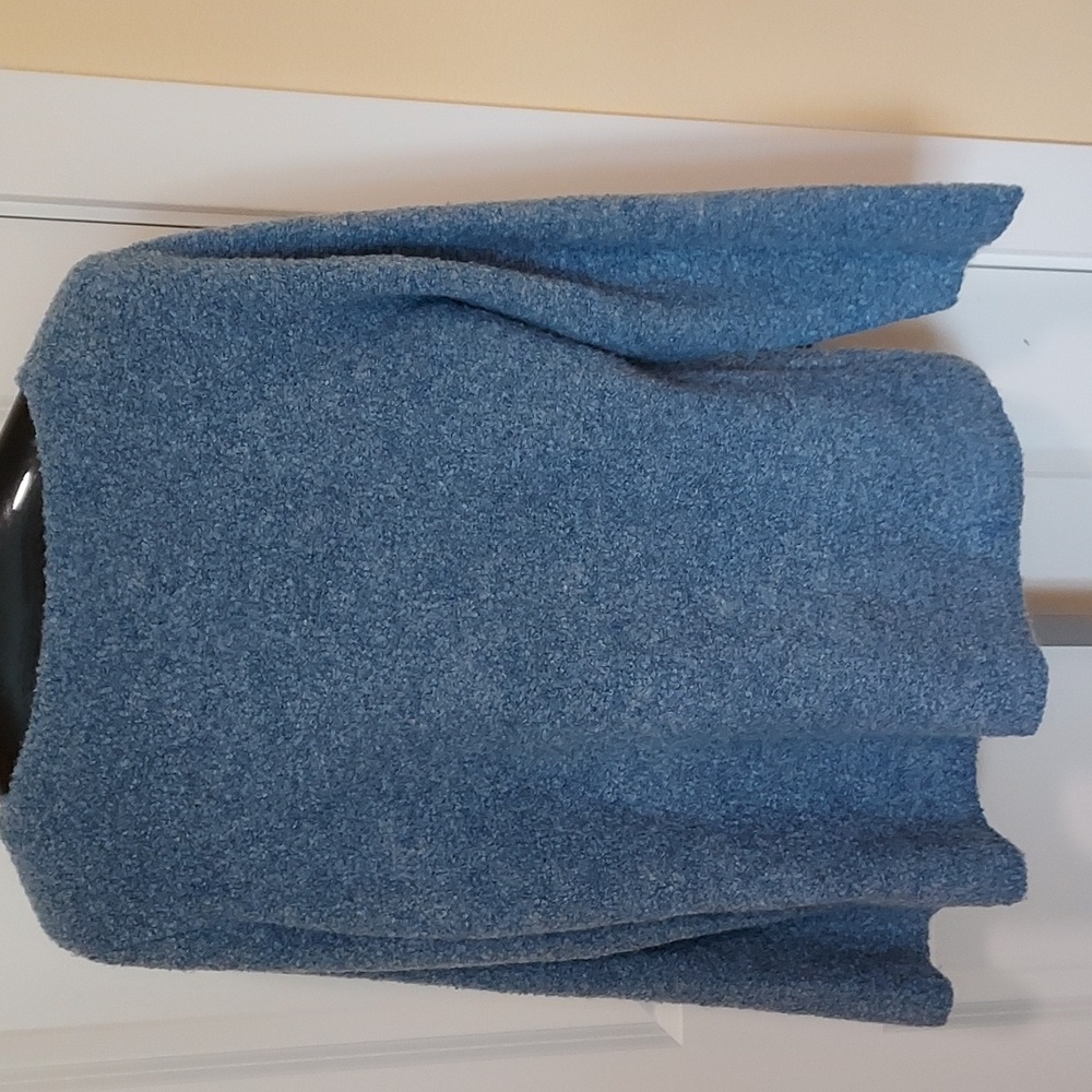 *Josephine Chaus Light Blue with White Long Sleeve Wool Blend Sweater Size XL - Picture 5 of 8